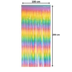 RAFYA KAPI PERDESİ MAKARON KARIŞIK RENKLİ