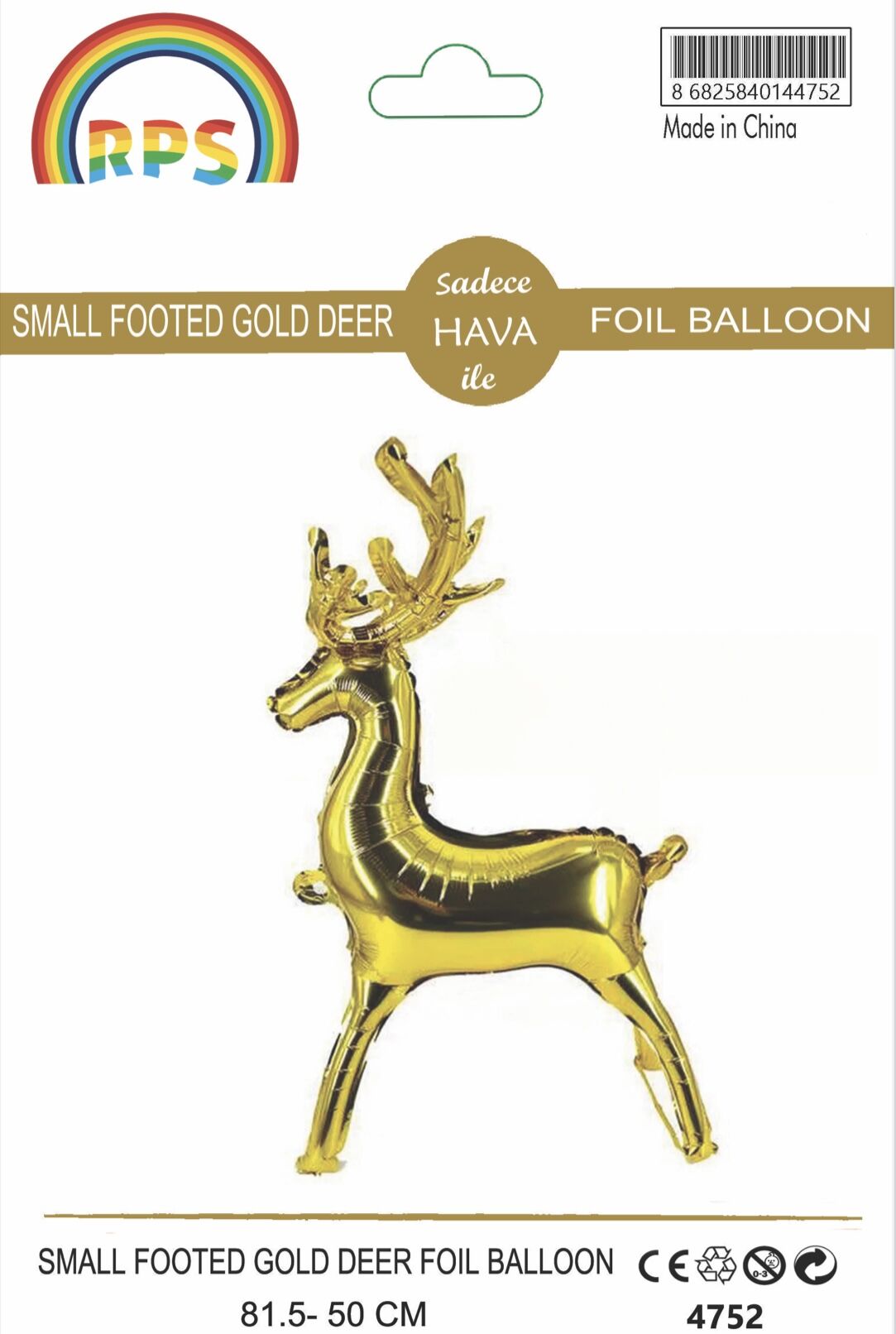 KÜÇÜK GOLD AYAKLI GEYİK FOLYO BALON 4752