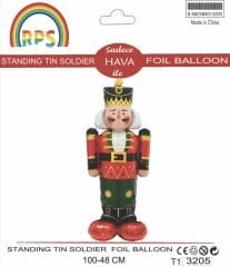 AYAKLI KURŞUN ASKER FOLYO BALON KIRMIZI 3205