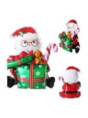 OTURAN HEDİYE KUTULU NOEL BABA FOLYO BALON 8194