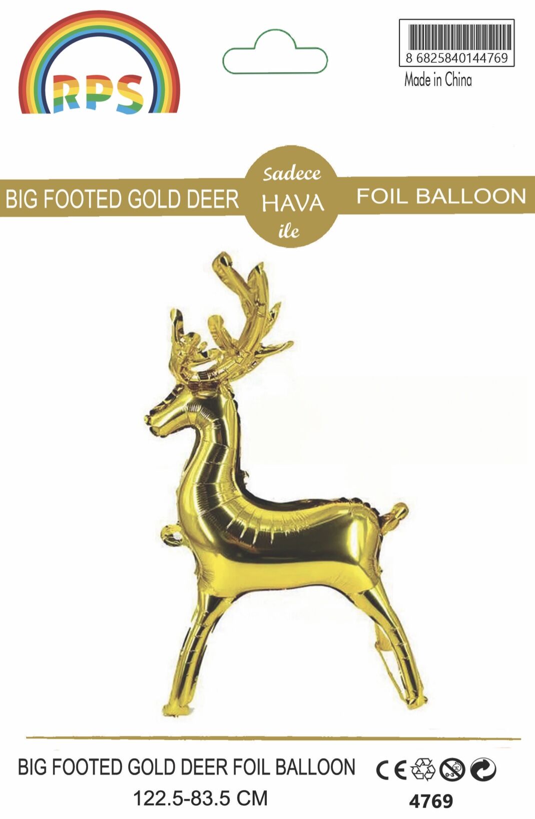 BÜYÜK GOLD AYAKLI GEYİK FOLYO BALON 4769