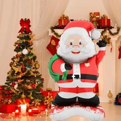 AYAKLI GÖZLÜKLÜ NOEL BABA FOLYO BALON 120 CM 8248