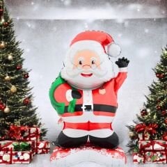 AYAKLI GÖZLÜKLÜ NOEL BABA FOLYO BALON 120 CM 8248