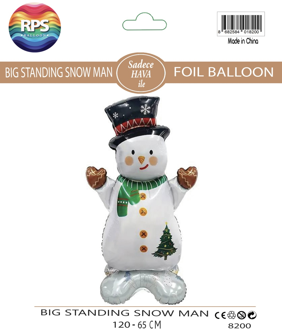 BÜYÜK AYAKLI KARDAN ADAM FOLYO BALON 8200