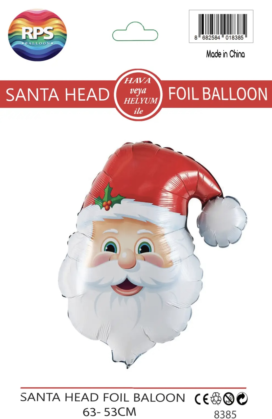 NOEL BABA KAFA FOLYO BALON 8385