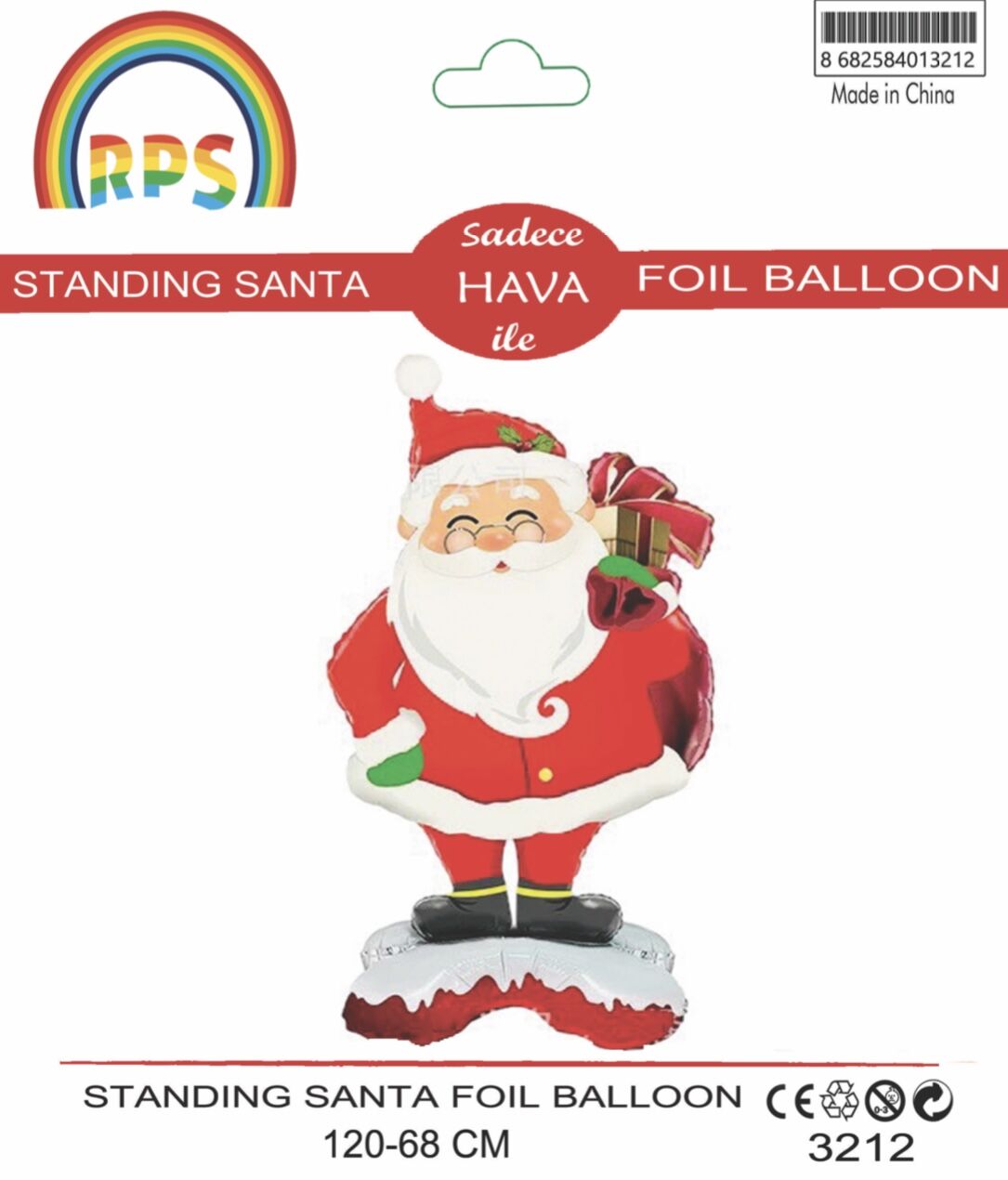 AYAKLI NOEL BABA FOLYO BALON 3212