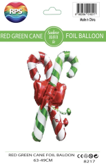 KIRMIZI YEŞİL BASTON FOLYO BALON 8217