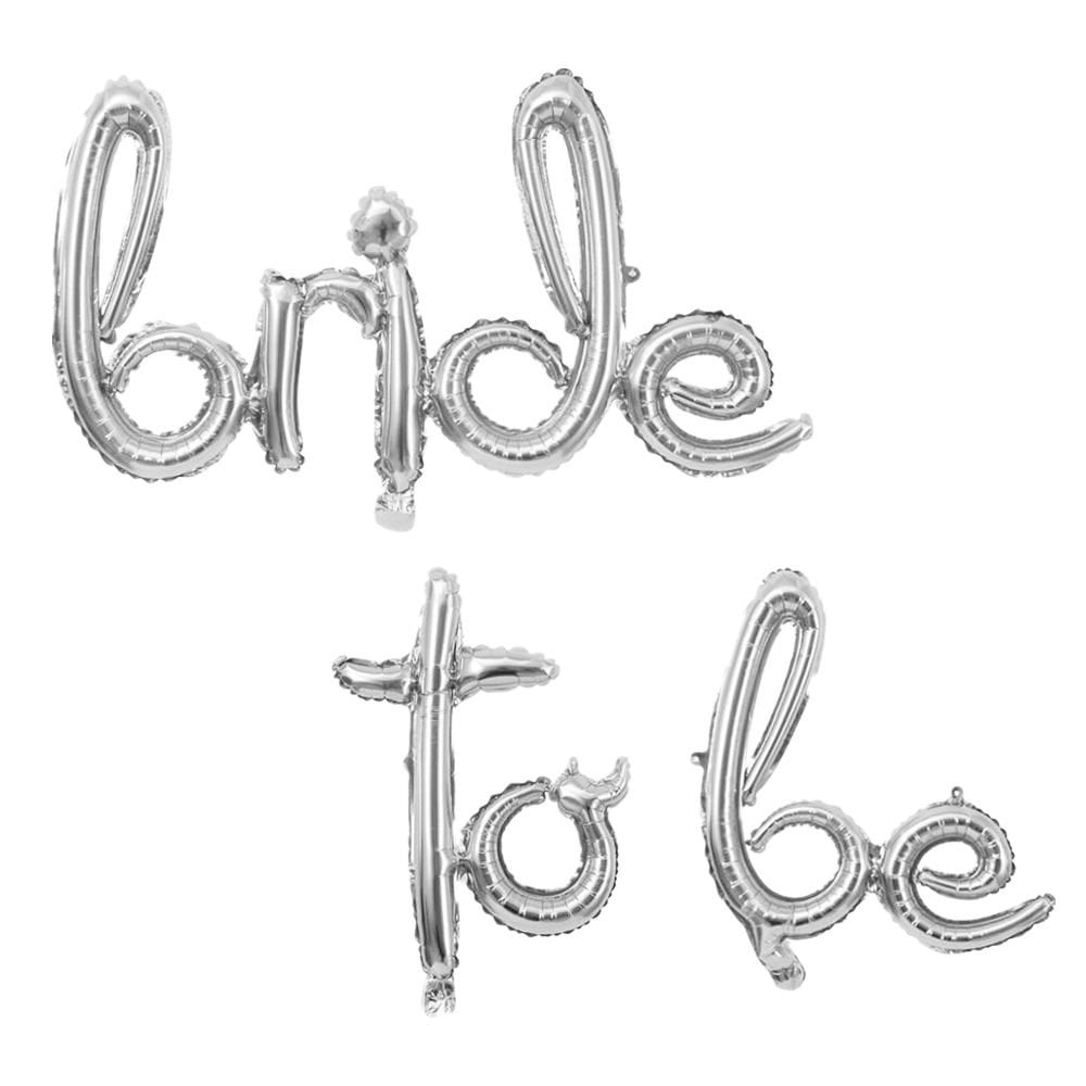 BRİDE TO BE FOLYO BALON EL YAZISI GÜMÜŞ