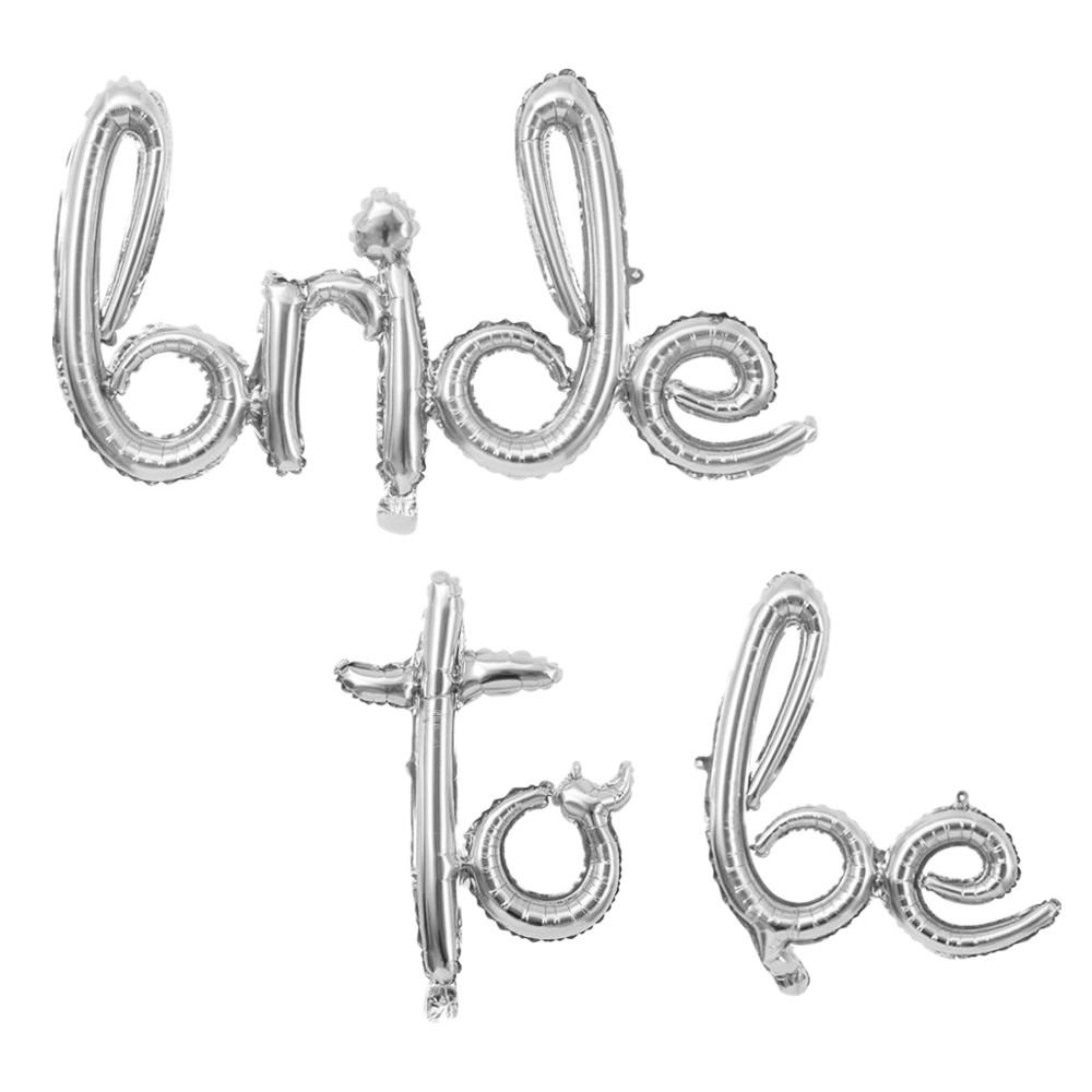 BRİDE TO BE FOLYO BALON EL YAZISI GÜMÜŞ