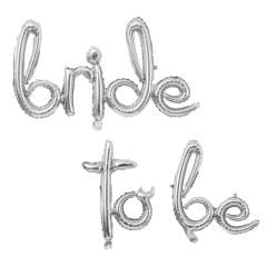 BRİDE TO BE FOLYO BALON EL YAZISI GÜMÜŞ