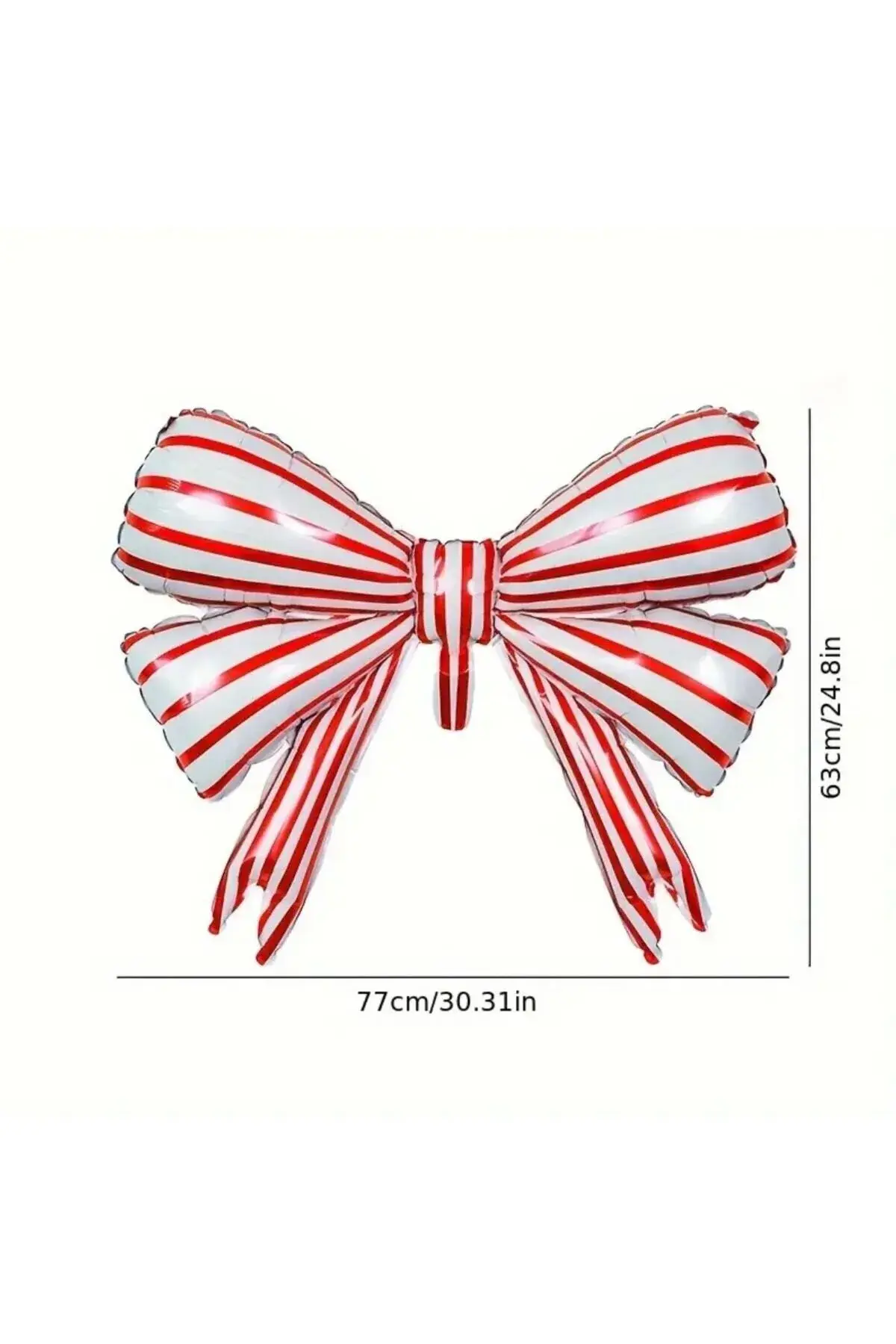 KIRMIZI ÇİZGİLİ FİYONK FOLYO BALON