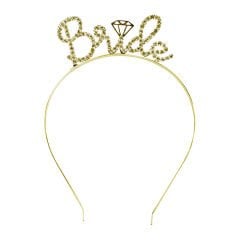 BRİDE METAL TAÇ TAŞLI GOLD