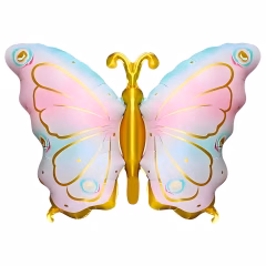 Pembe Altın Kelebek Folyo Balon 8651