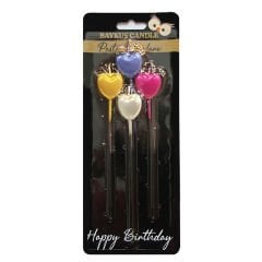 METALİK KALP MUM RENKLİ