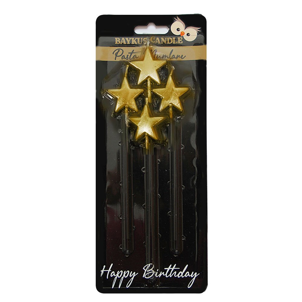 METALİK YILDIZ MUM GOLD