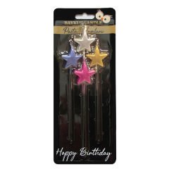 METALİK YILDIZ MUM RENKLİ