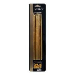 İNCE UZUN MUM GOLD 13cm