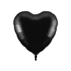 10''SİYAH KALP FOLYO BALON 50 Lİ