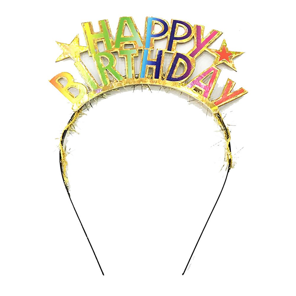 HAPPY BİRTHDAY KARTON TAÇ RENKLİ