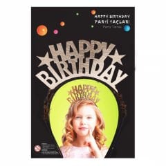 HAPPY BİRTHDAY KARTON TAÇ ROSE GOLD