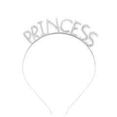 PRINCESS METAL TAŞLI TAÇ  GÜMÜŞ