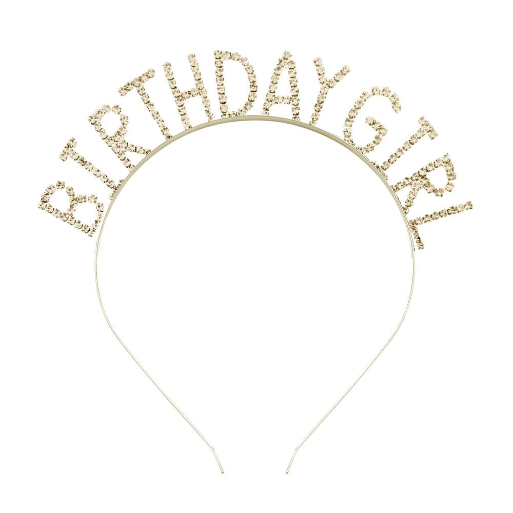 BİRTHDAY GİRL METAL TAŞLI TAÇ GOLD