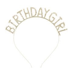 BİRTHDAY GİRL METAL TAŞLI TAÇ GOLD