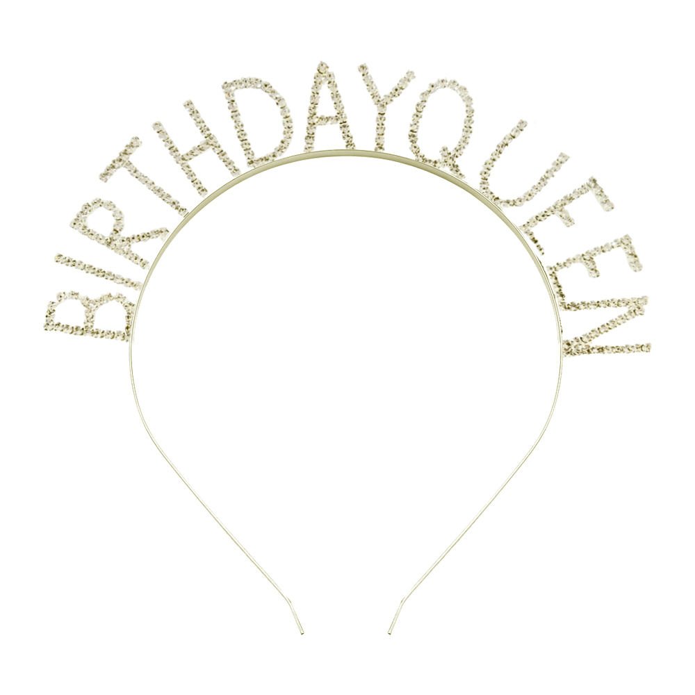 BİRTHDAY QUENN METAL TAŞLI TAÇ GOLD