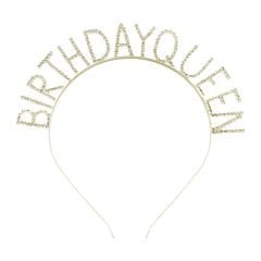 BİRTHDAY QUENN METAL TAŞLI TAÇ GOLD