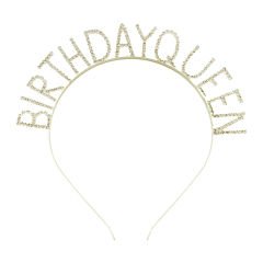 BİRTHDAY QUENN METAL TAŞLI TAÇ GOLD