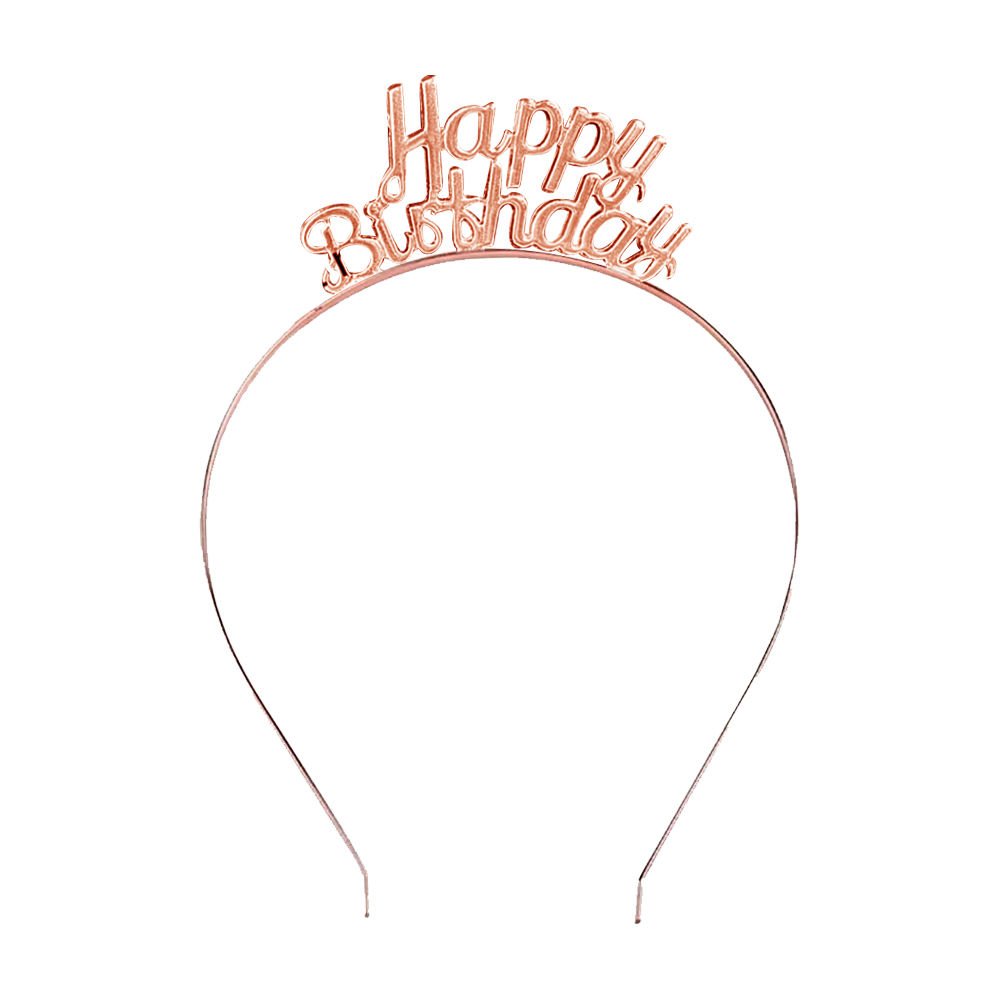 HAPPY BİRTHDAY METAL TAÇ ROSE GOLD