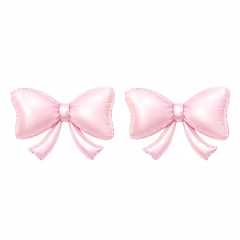 PEMBE KURDELİ FİYONK FOLYO BALON 2 Lİ