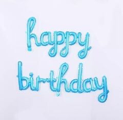 HAPPY BIRTHDAY FOLYO SET BALON MAVİ
