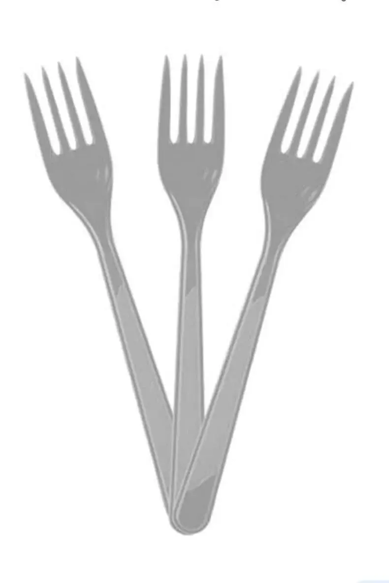 GÜMÜŞ PLASTİK ÇATAL 25'Lİ