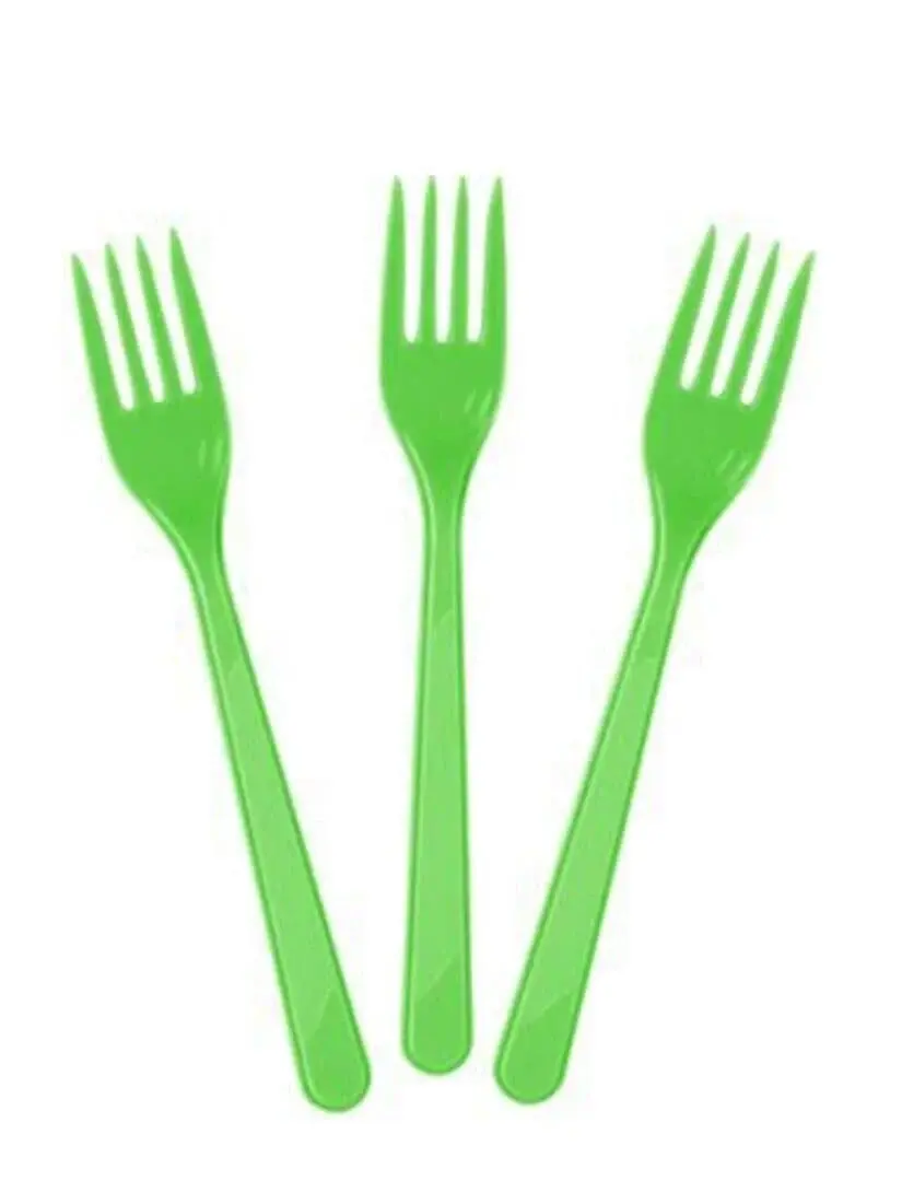 YEŞİL PLASTİK ÇATAL 25'Lİ