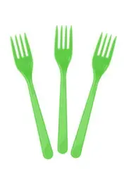 YEŞİL PLASTİK ÇATAL 25'Lİ