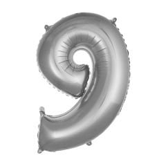 FOLYO RAKAM BALON 34 İNÇ GÜMÜŞ 9