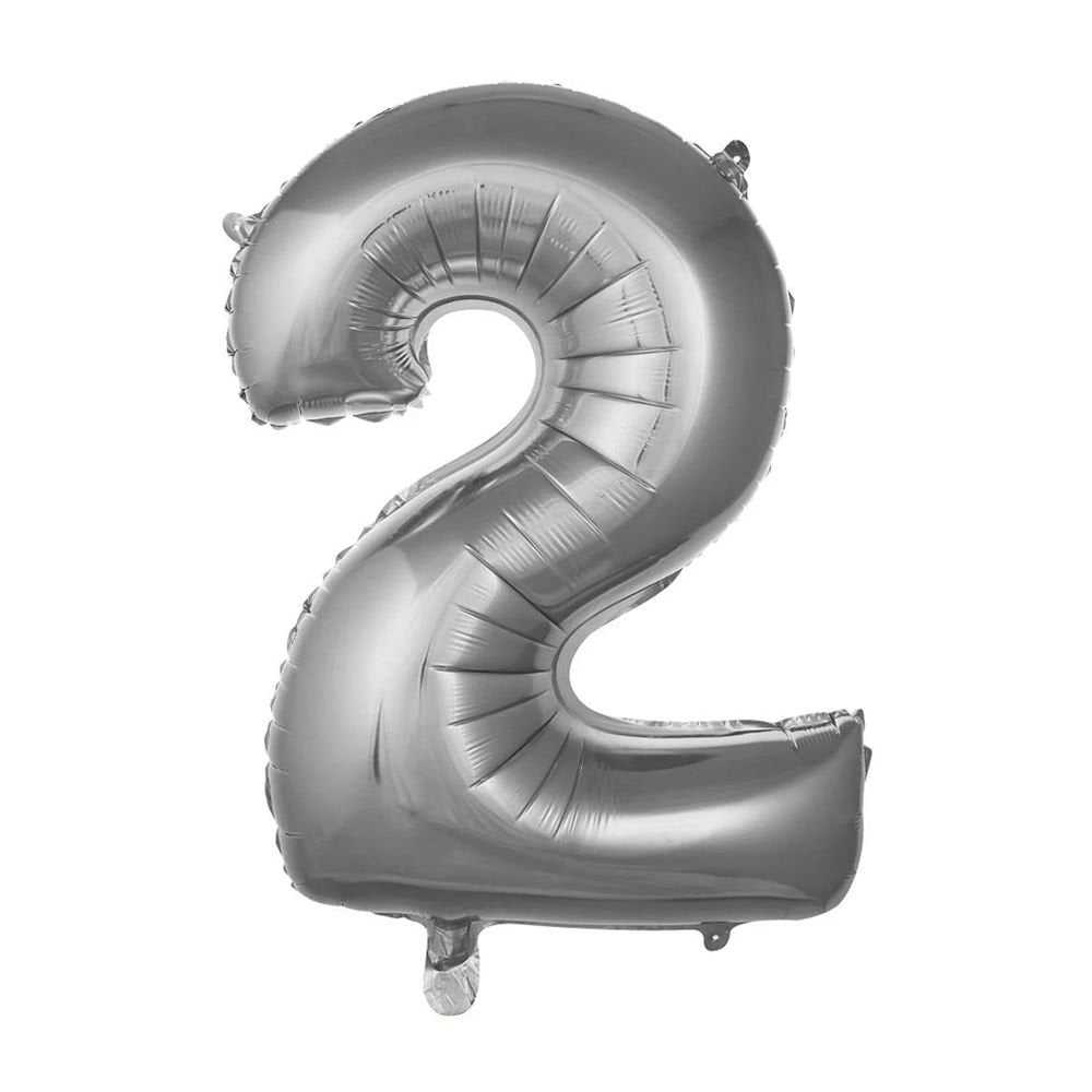 FOLYO RAKAM BALON 34 İNÇ GÜMÜŞ 2