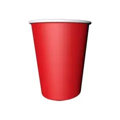 KIRMIZI KARTON BARDAK 8'Lİ