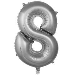 FOLYO RAKAM BALON 40 İNÇ GÜMÜŞ 8