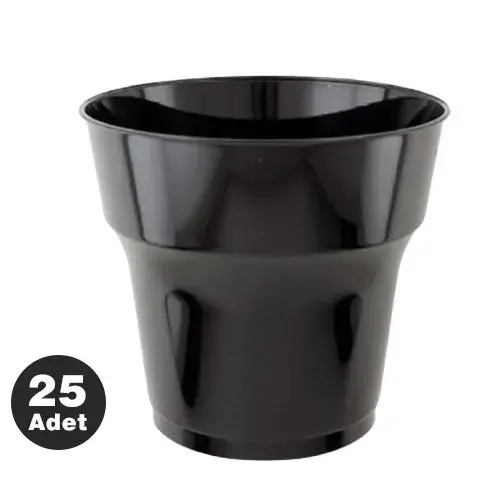 SİYAH PLASTİK BARDAK 8'Lİ