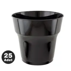 SİYAH PLASTİK BARDAK 8'Lİ