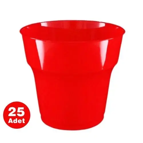 KIRMIZI PLASTİK BARDAK 25'Lİ