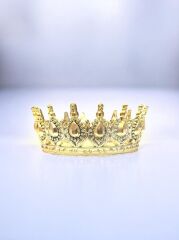 Pasta Üstü Tacı Mika Doğum Günü Gold Taç