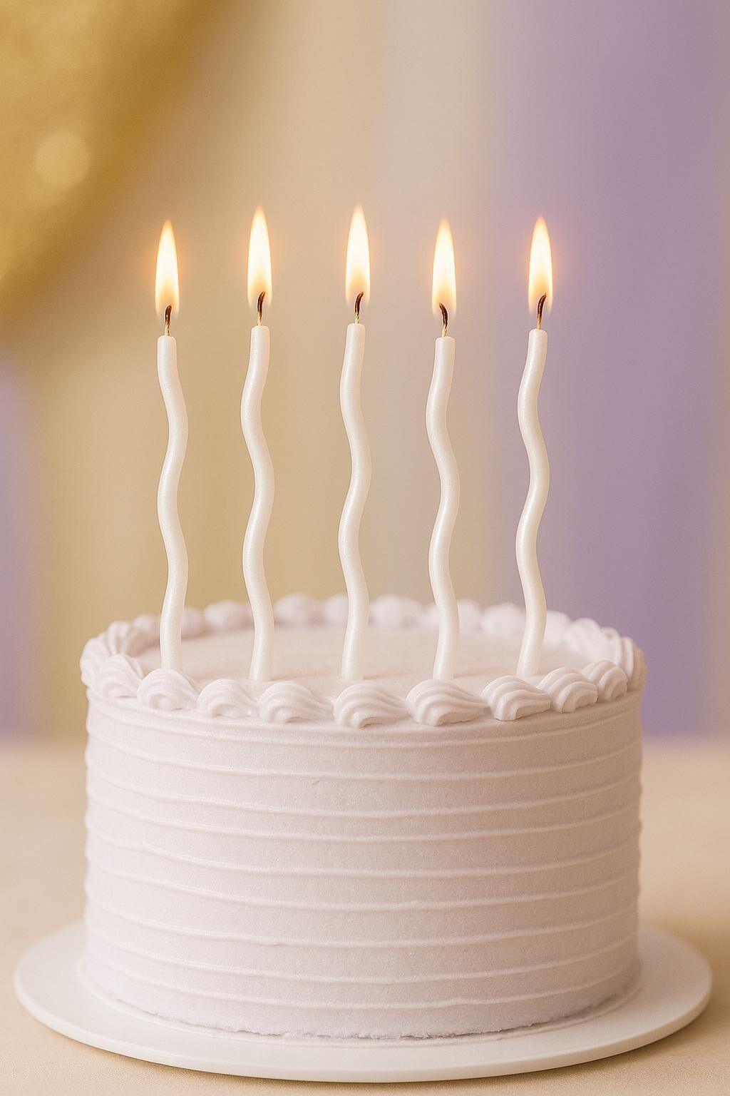 BEYAZ SPİRAL PASTA MUMU