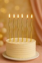 GOLD SPİRAL PASTA MUMU