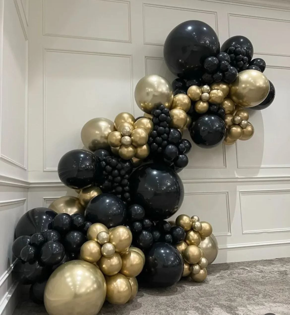 SİYAH-GOLD BALON SETİ