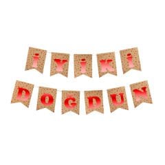 UZAR YAZI İYİ Kİ DOĞDUN KRAFT ZEMİN KIRMIZI