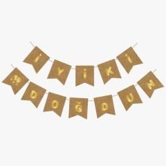 UZAR YAZI İYİ Kİ DOĞDUN KRAFT ZEMİN GOLD