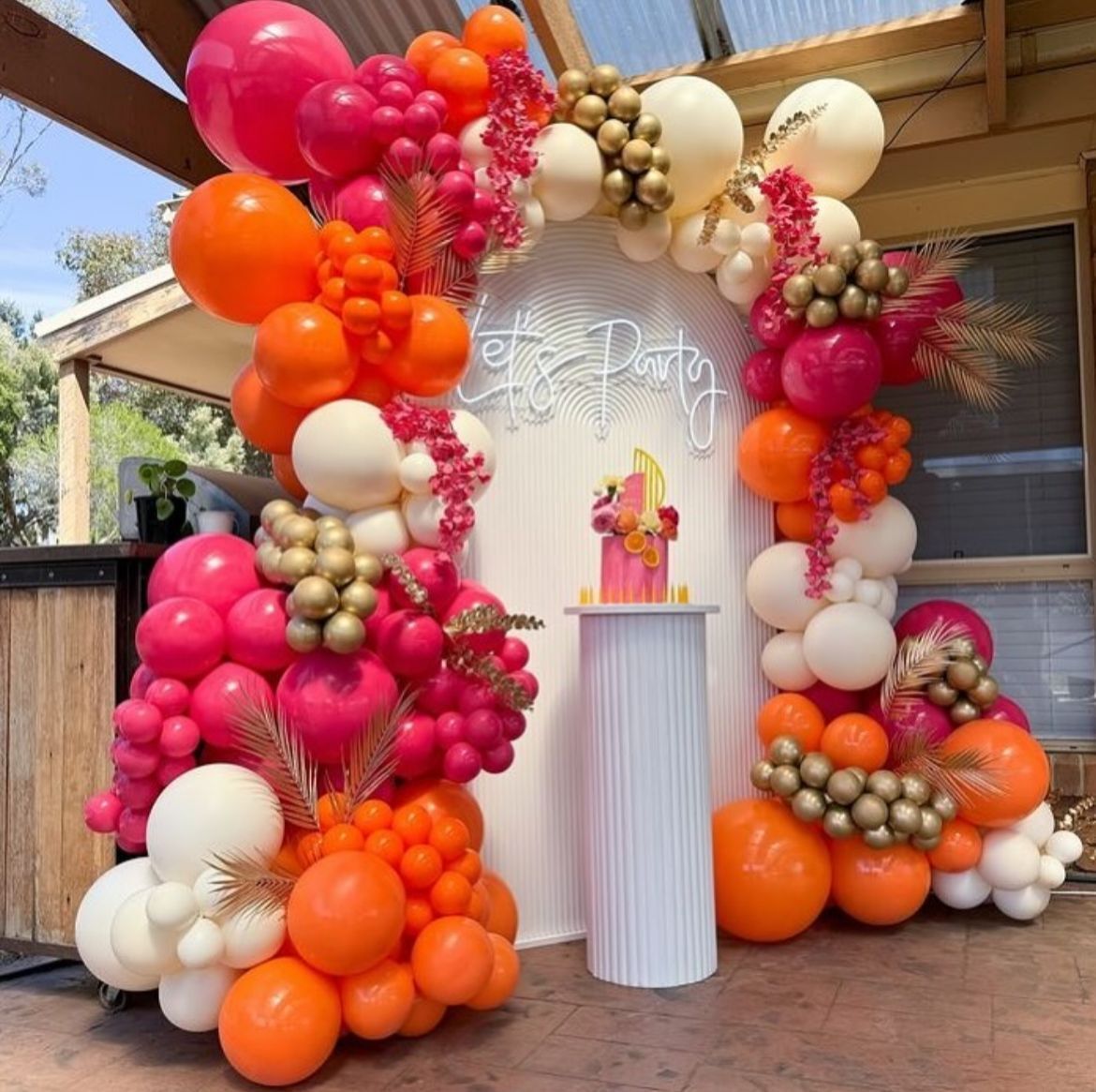 TURUNCU-FUŞYA KONSEPT BALON SETİ